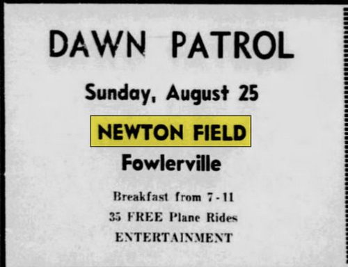 Newton Airport (Newton Field) - Aug 21 1957 Article (newer photo)